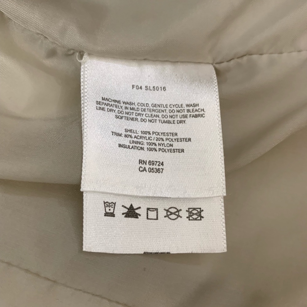 Small Columbia Quilted Zip Up Tan Winter Snow Coat - Picture 8 of 8